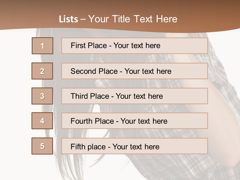 People Camera Brunette PowerPoint Template