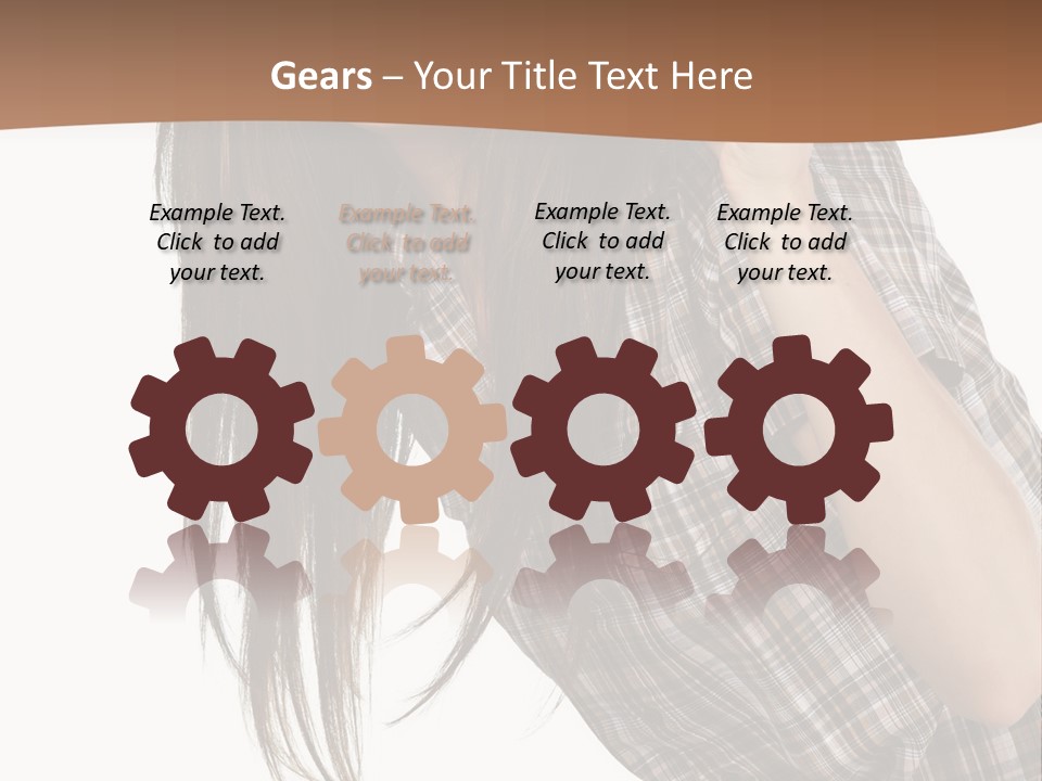 People Camera Brunette PowerPoint Template