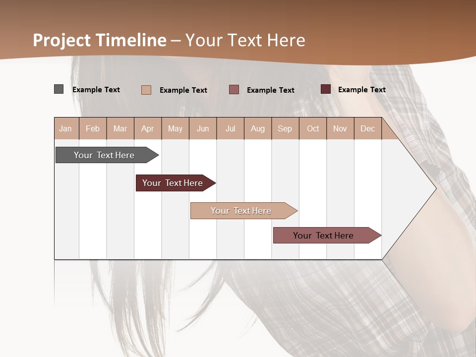 People Camera Brunette PowerPoint Template