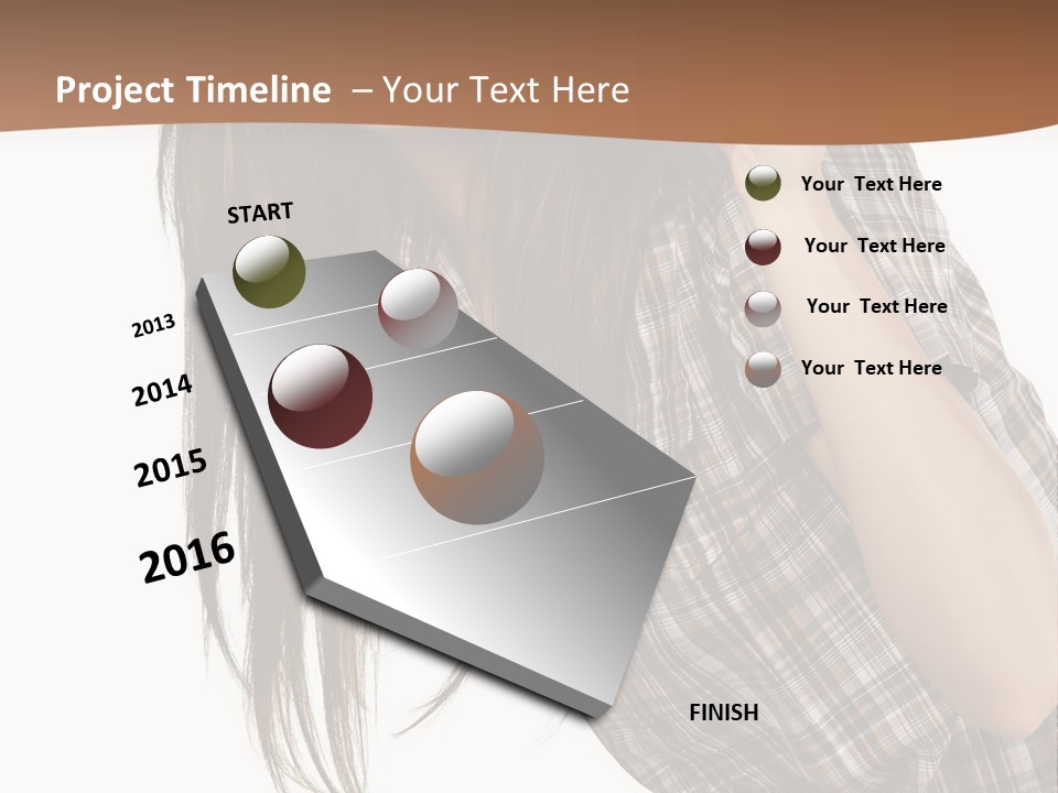 People Camera Brunette PowerPoint Template