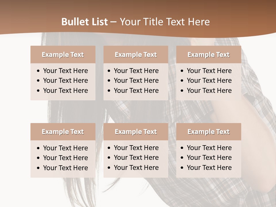 People Camera Brunette PowerPoint Template