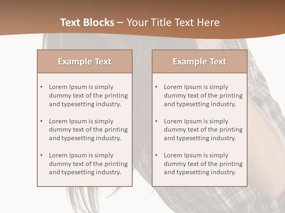 People Camera Brunette PowerPoint Template