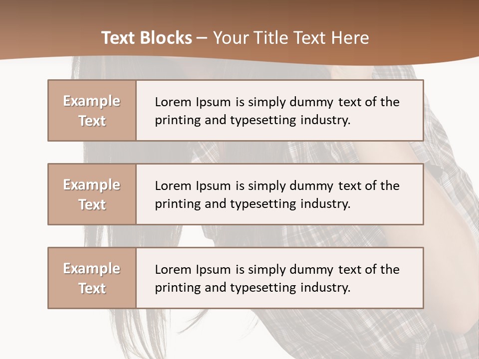 People Camera Brunette PowerPoint Template