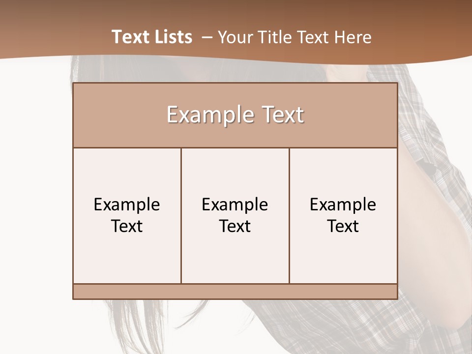 People Camera Brunette PowerPoint Template