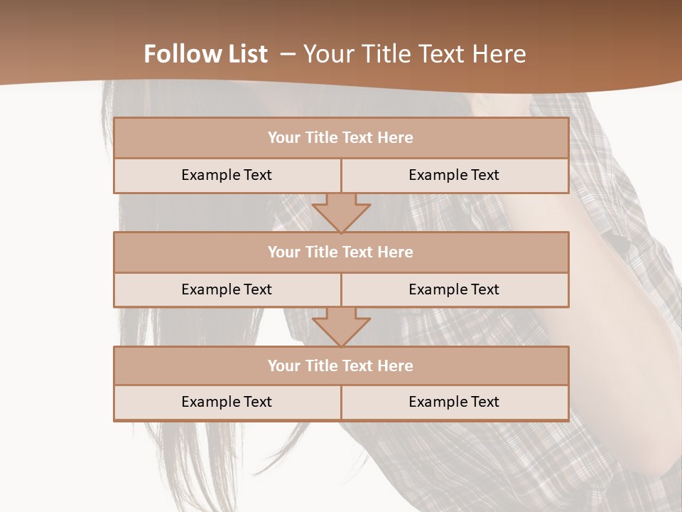 People Camera Brunette PowerPoint Template