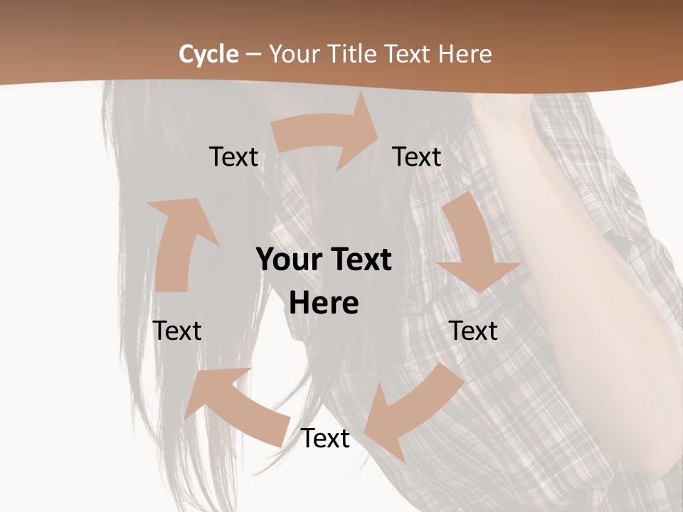 People Camera Brunette PowerPoint Template