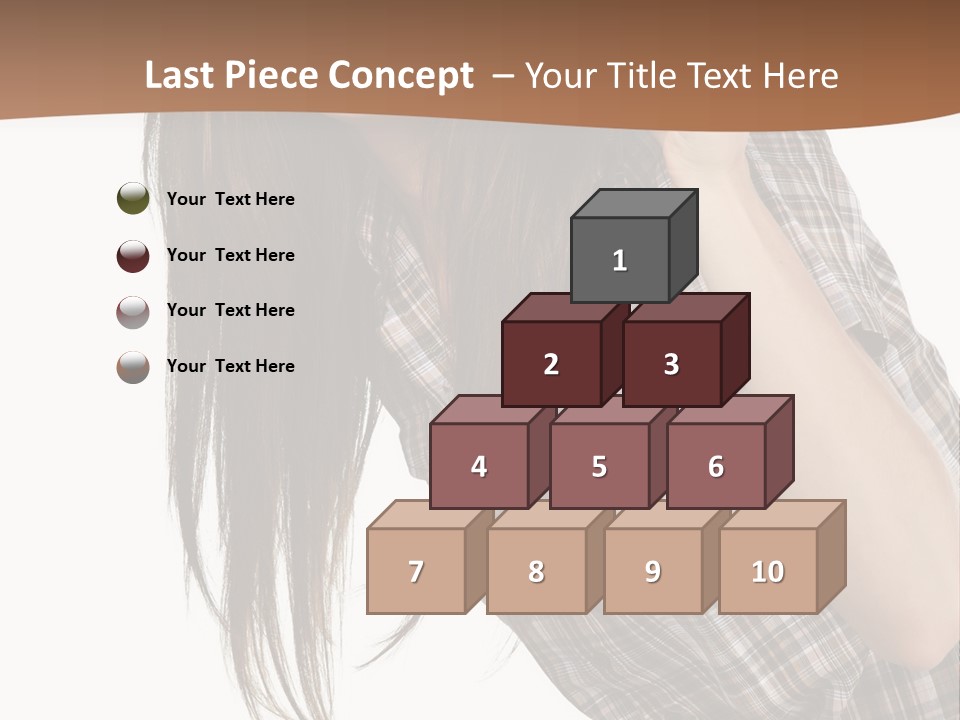 People Camera Brunette PowerPoint Template