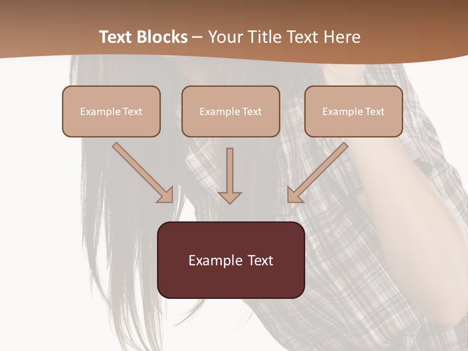 People Camera Brunette PowerPoint Template