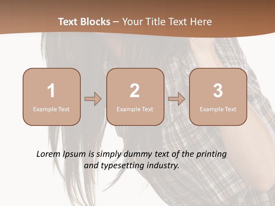 People Camera Brunette PowerPoint Template