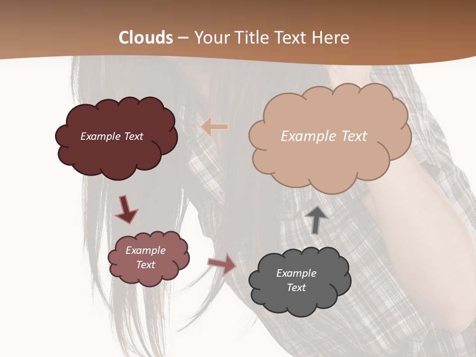 People Camera Brunette PowerPoint Template