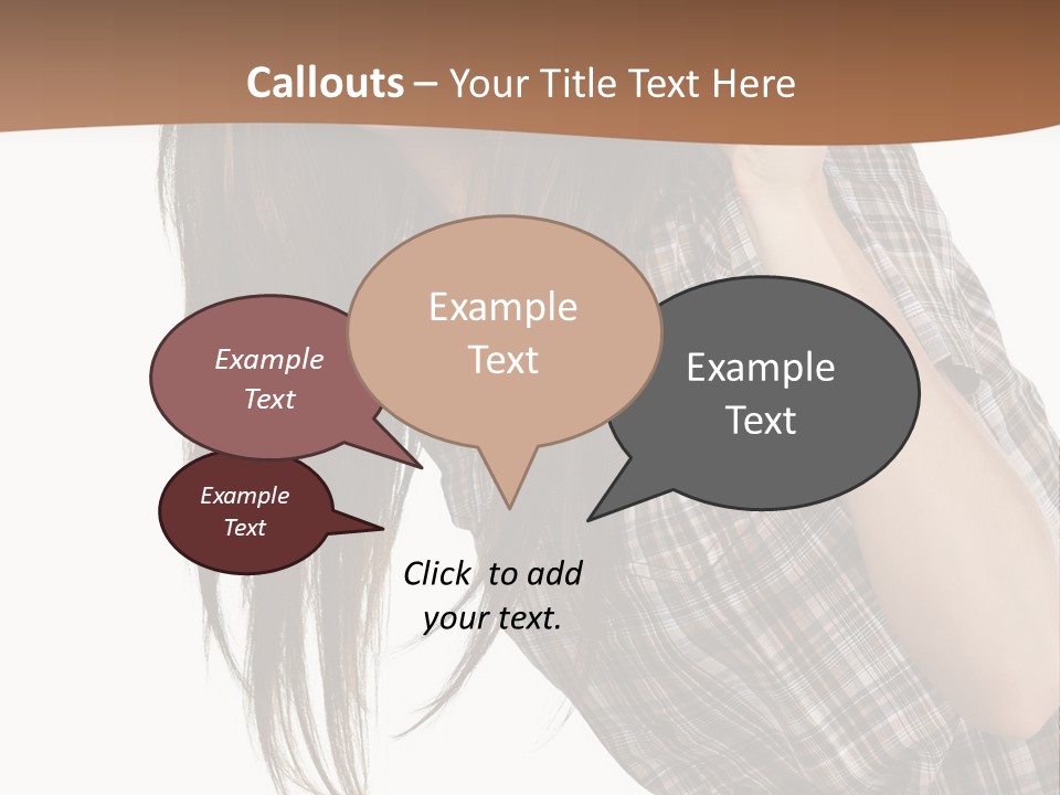 People Camera Brunette PowerPoint Template