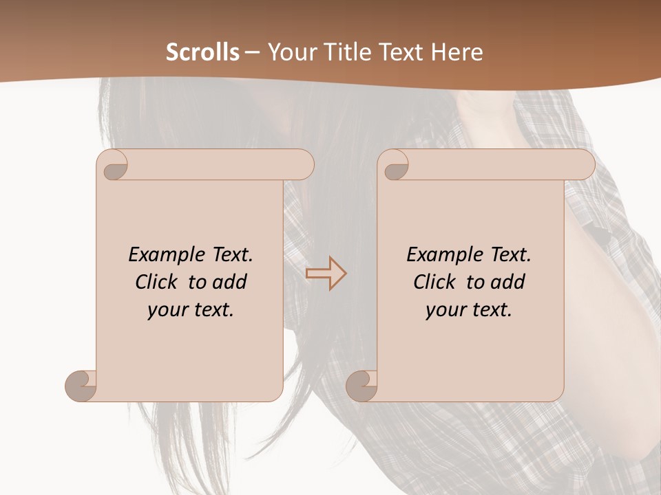 People Camera Brunette PowerPoint Template