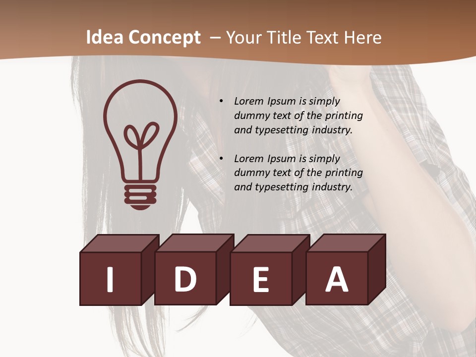 People Camera Brunette PowerPoint Template