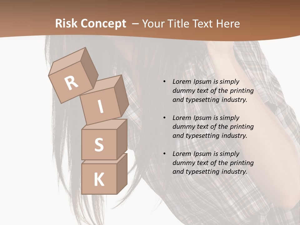 People Camera Brunette PowerPoint Template