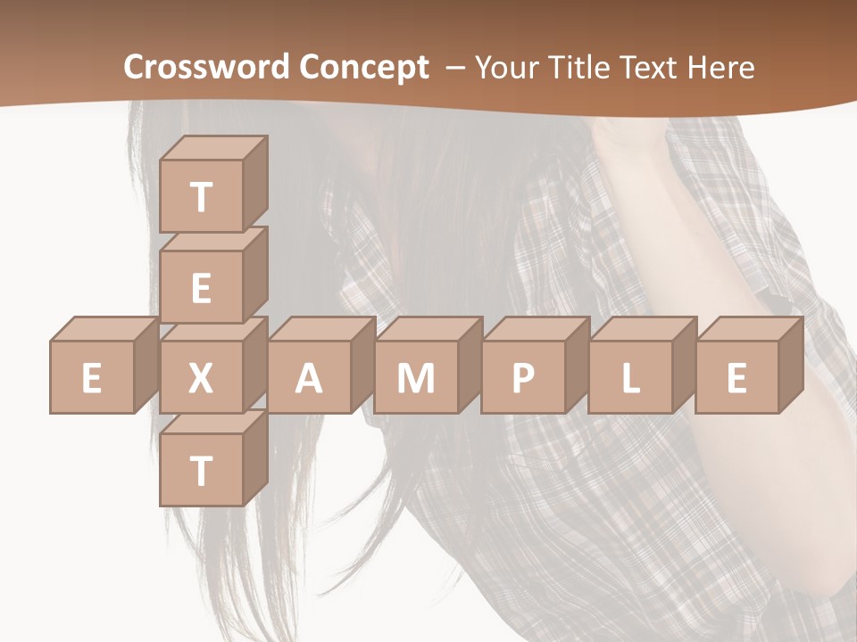 People Camera Brunette PowerPoint Template