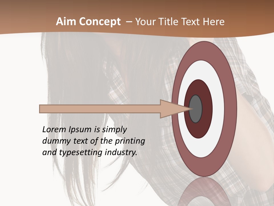 People Camera Brunette PowerPoint Template