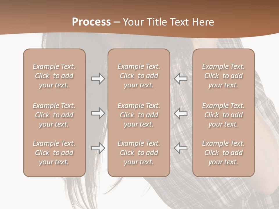 People Camera Brunette PowerPoint Template