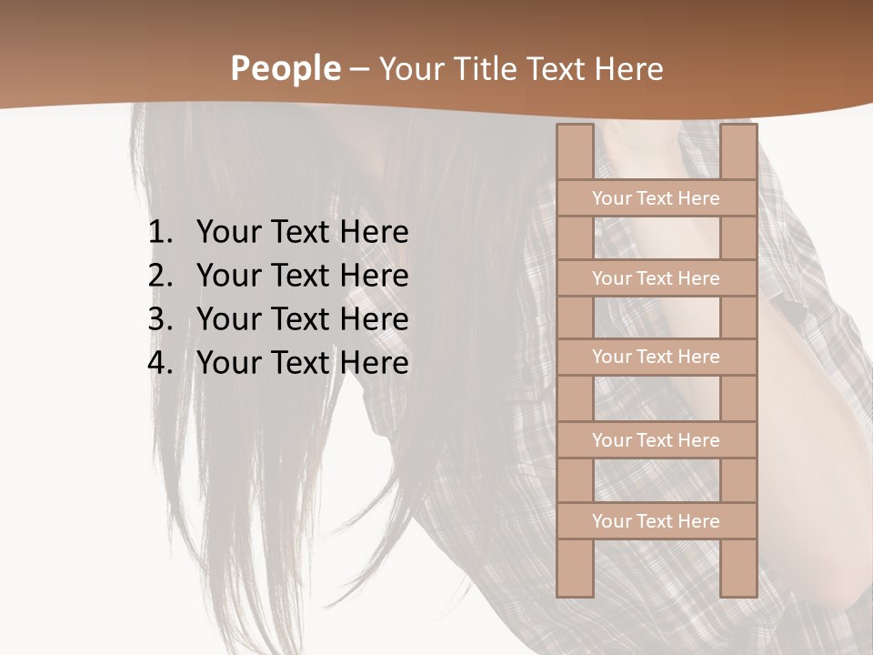 People Camera Brunette PowerPoint Template