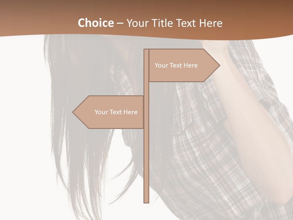 People Camera Brunette PowerPoint Template