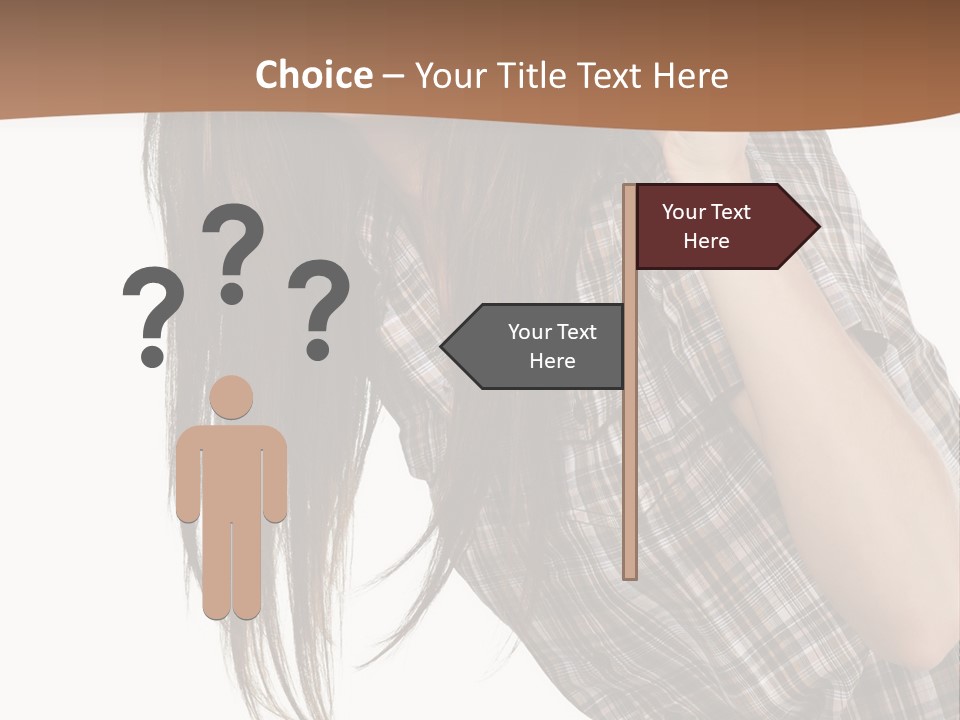 People Camera Brunette PowerPoint Template