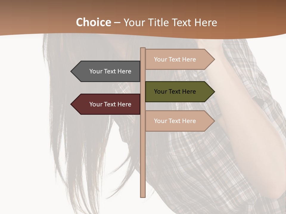 People Camera Brunette PowerPoint Template