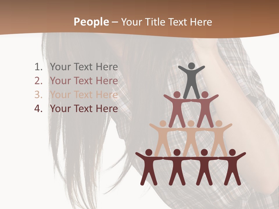 People Camera Brunette PowerPoint Template