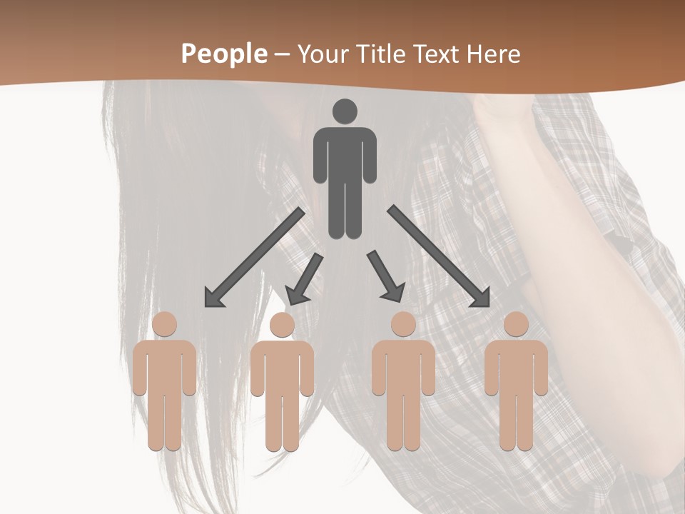 People Camera Brunette PowerPoint Template