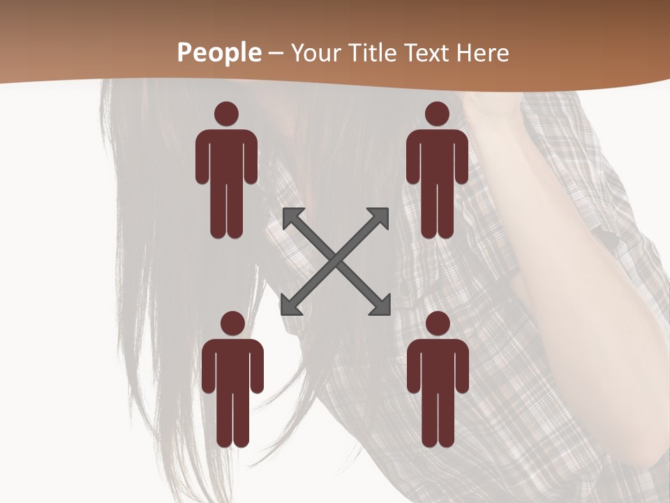 People Camera Brunette PowerPoint Template