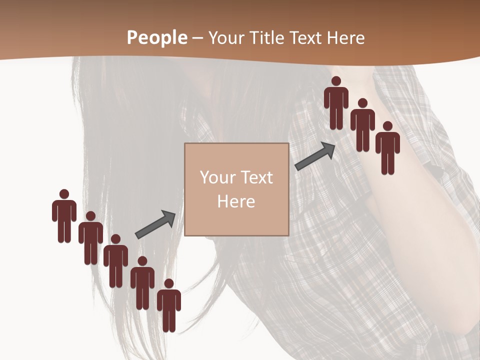 People Camera Brunette PowerPoint Template