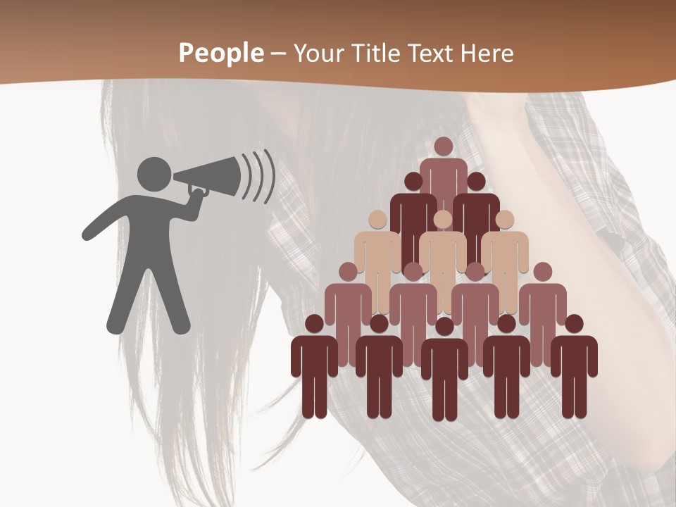 People Camera Brunette PowerPoint Template