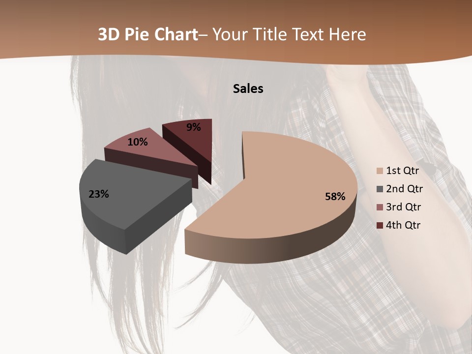 People Camera Brunette PowerPoint Template