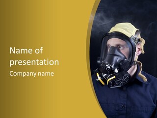 Gas Mask Respiratory Protection Personal Protective Equipment PowerPoint Template