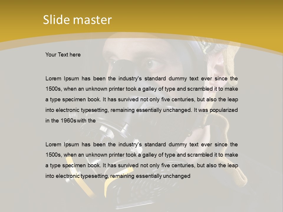 Gas Mask Respiratory Protection Personal Protective Equipment PowerPoint Template