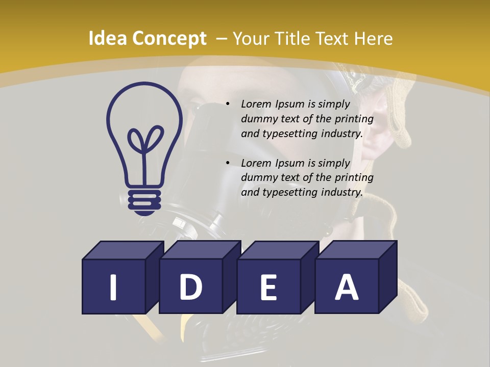 Gas Mask Respiratory Protection Personal Protective Equipment PowerPoint Template