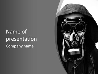 Fear Biohazard Maschera PowerPoint Template