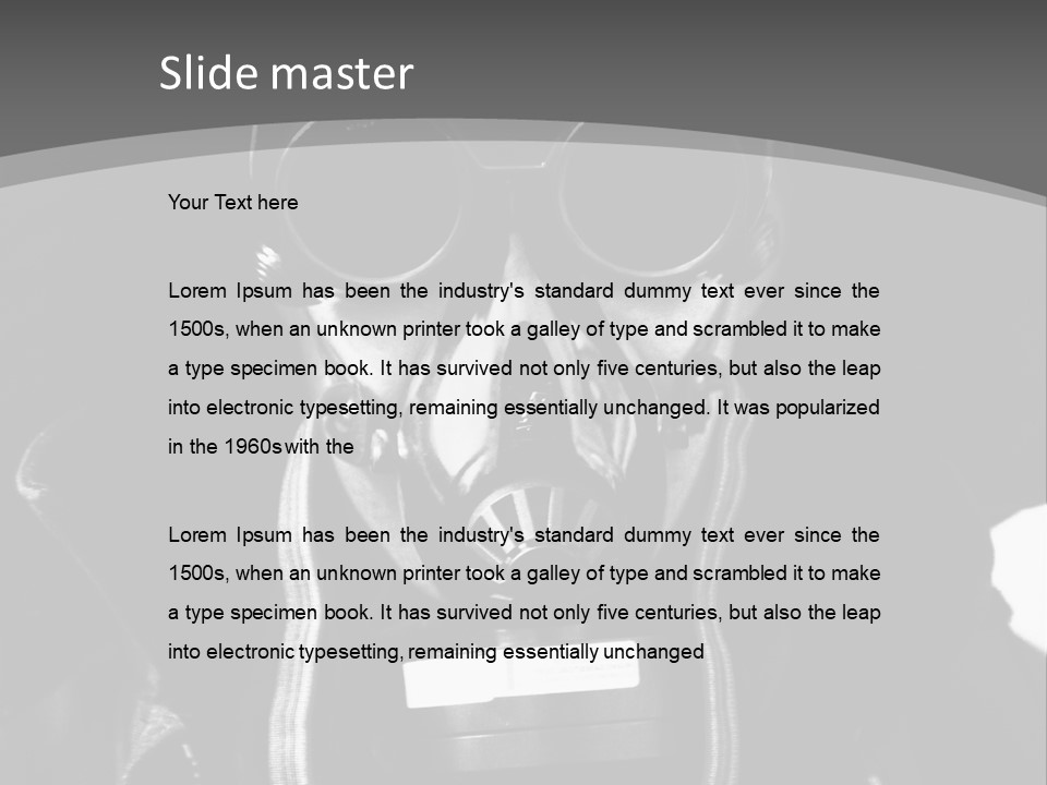 Fear Biohazard Maschera PowerPoint Template