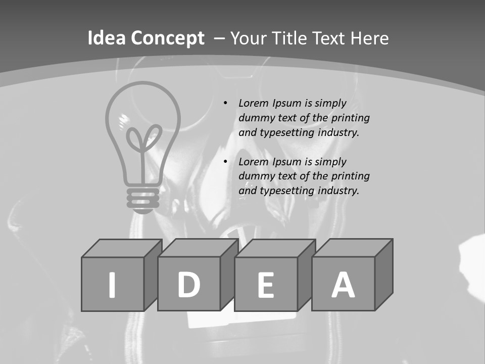 Fear Biohazard Maschera PowerPoint Template