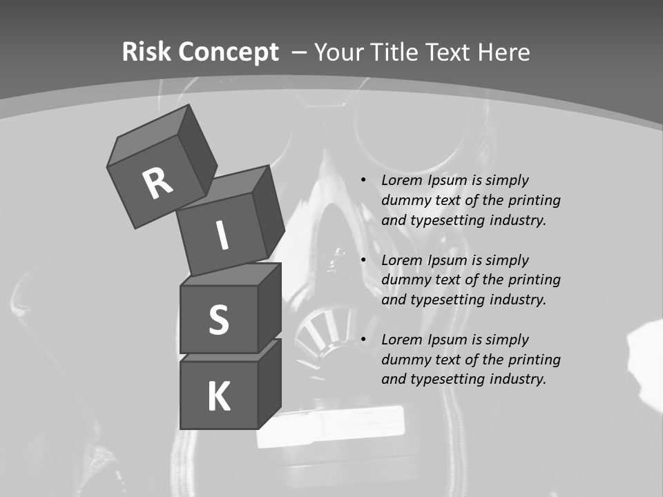 Fear Biohazard Maschera PowerPoint Template