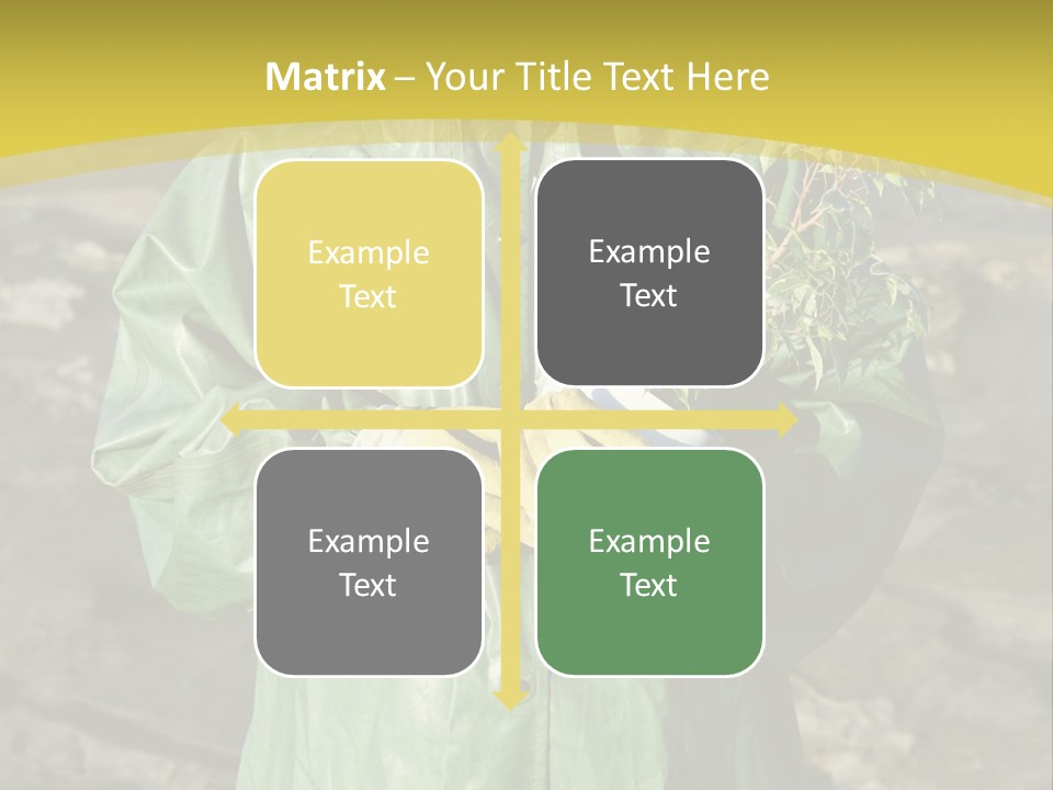 White Holding Green PowerPoint Template