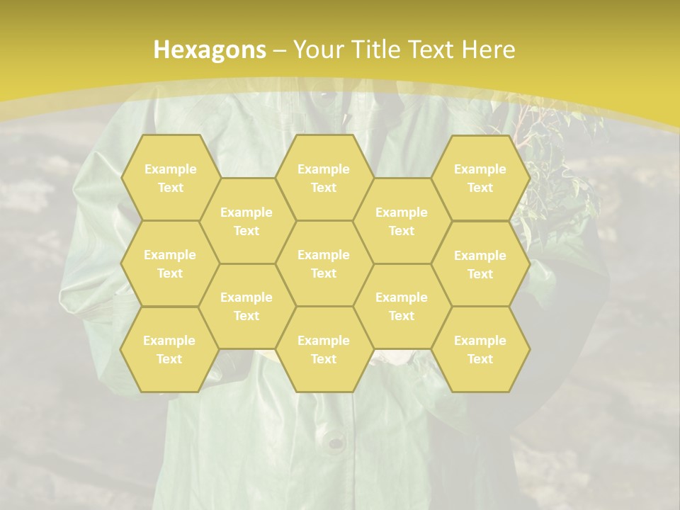 White Holding Green PowerPoint Template