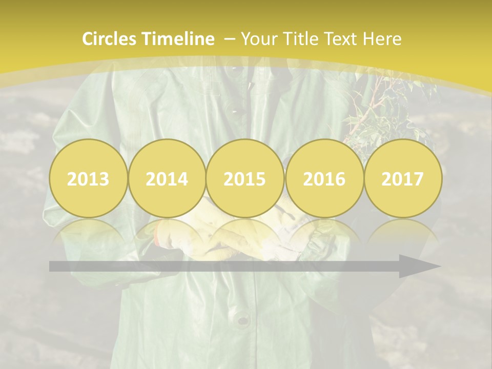 White Holding Green PowerPoint Template