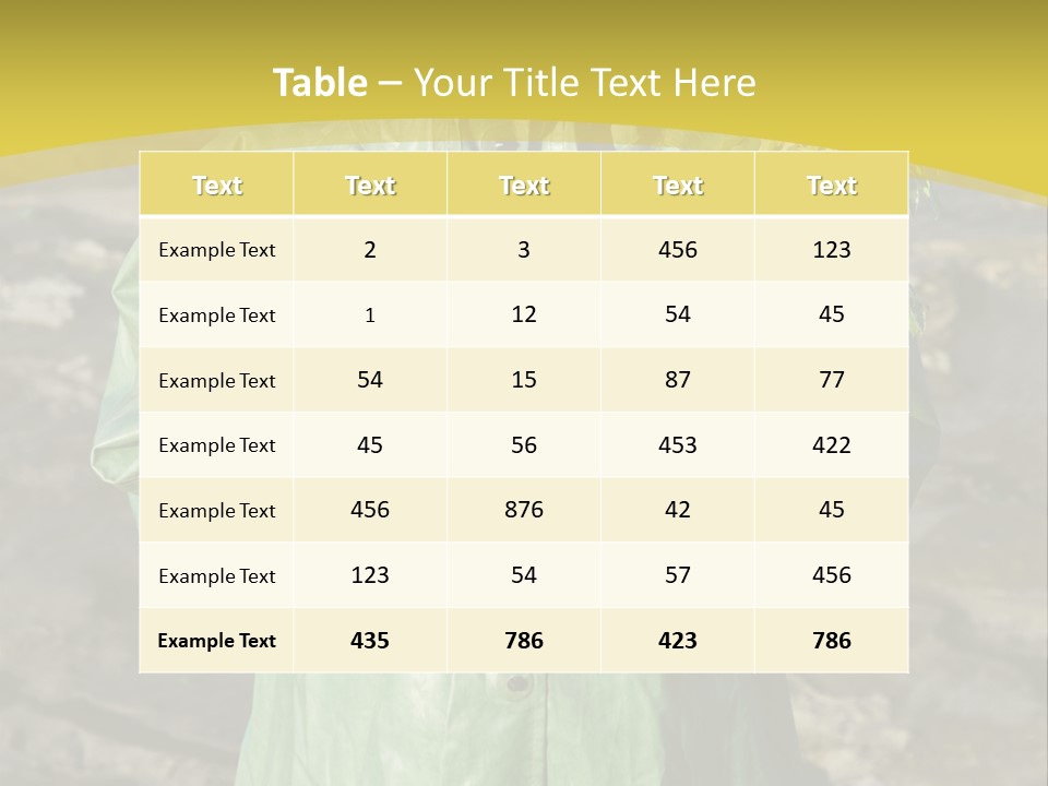 White Holding Green PowerPoint Template