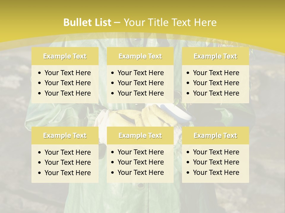 White Holding Green PowerPoint Template