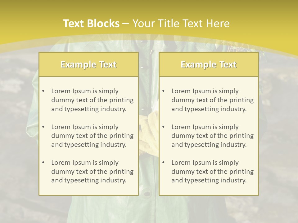 White Holding Green PowerPoint Template