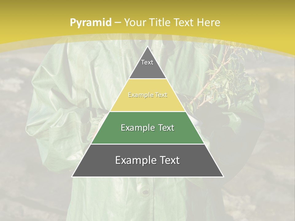 White Holding Green PowerPoint Template