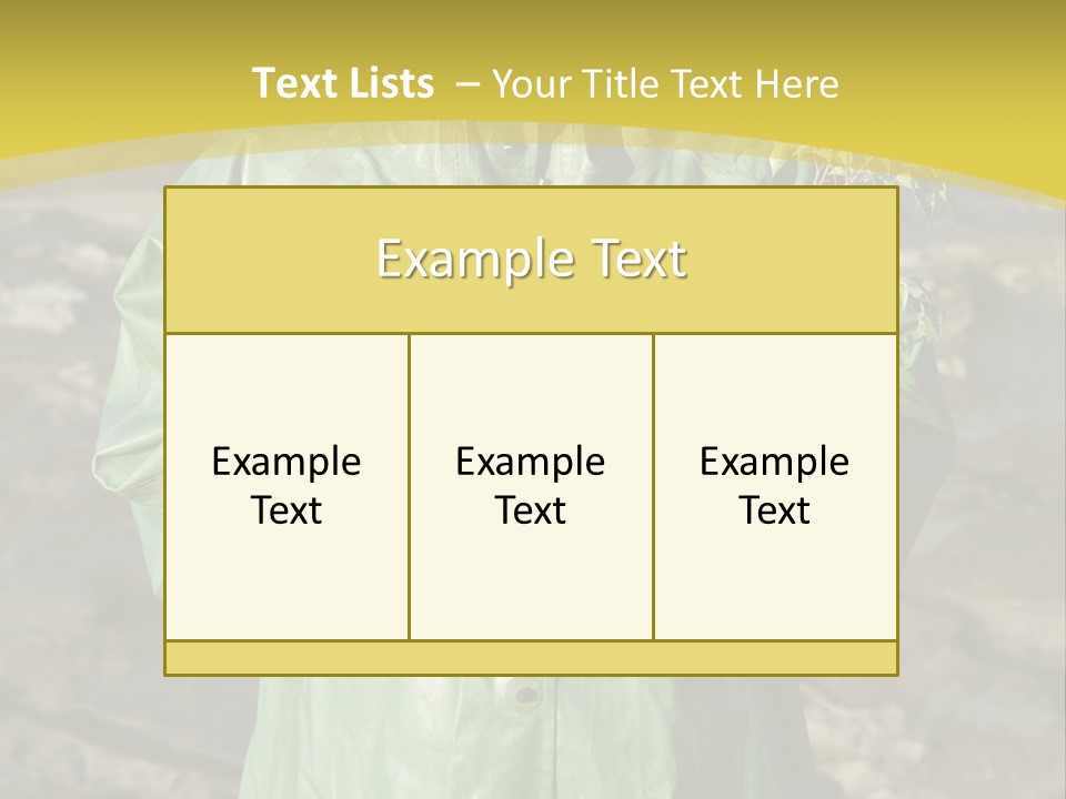 White Holding Green PowerPoint Template