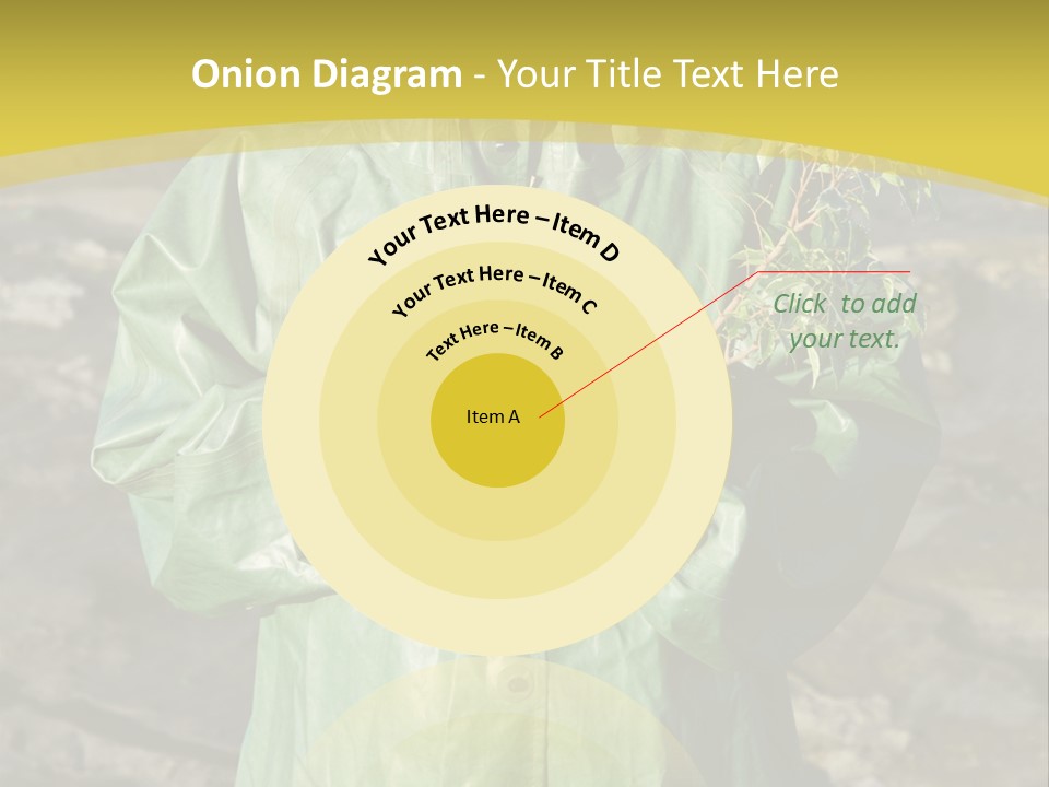 White Holding Green PowerPoint Template