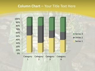 White Holding Green PowerPoint Template