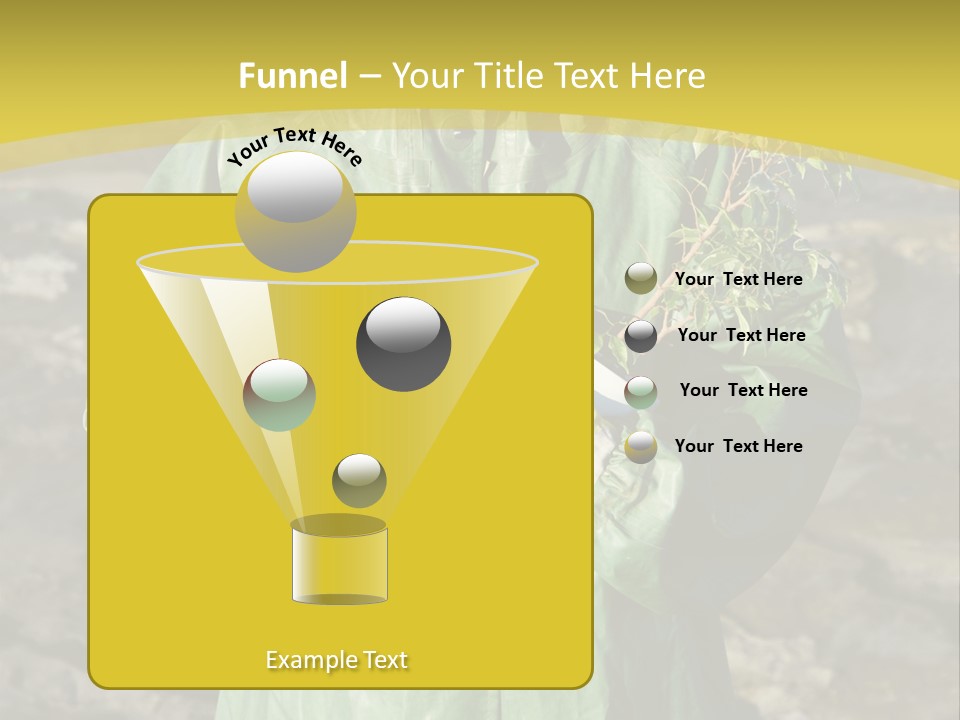 White Holding Green PowerPoint Template