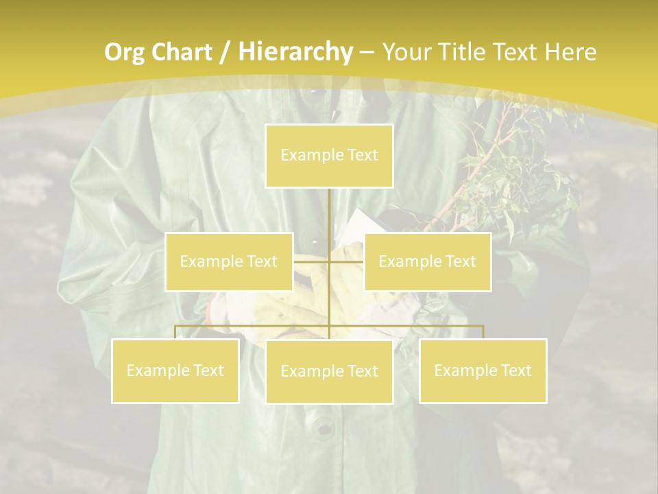 White Holding Green PowerPoint Template